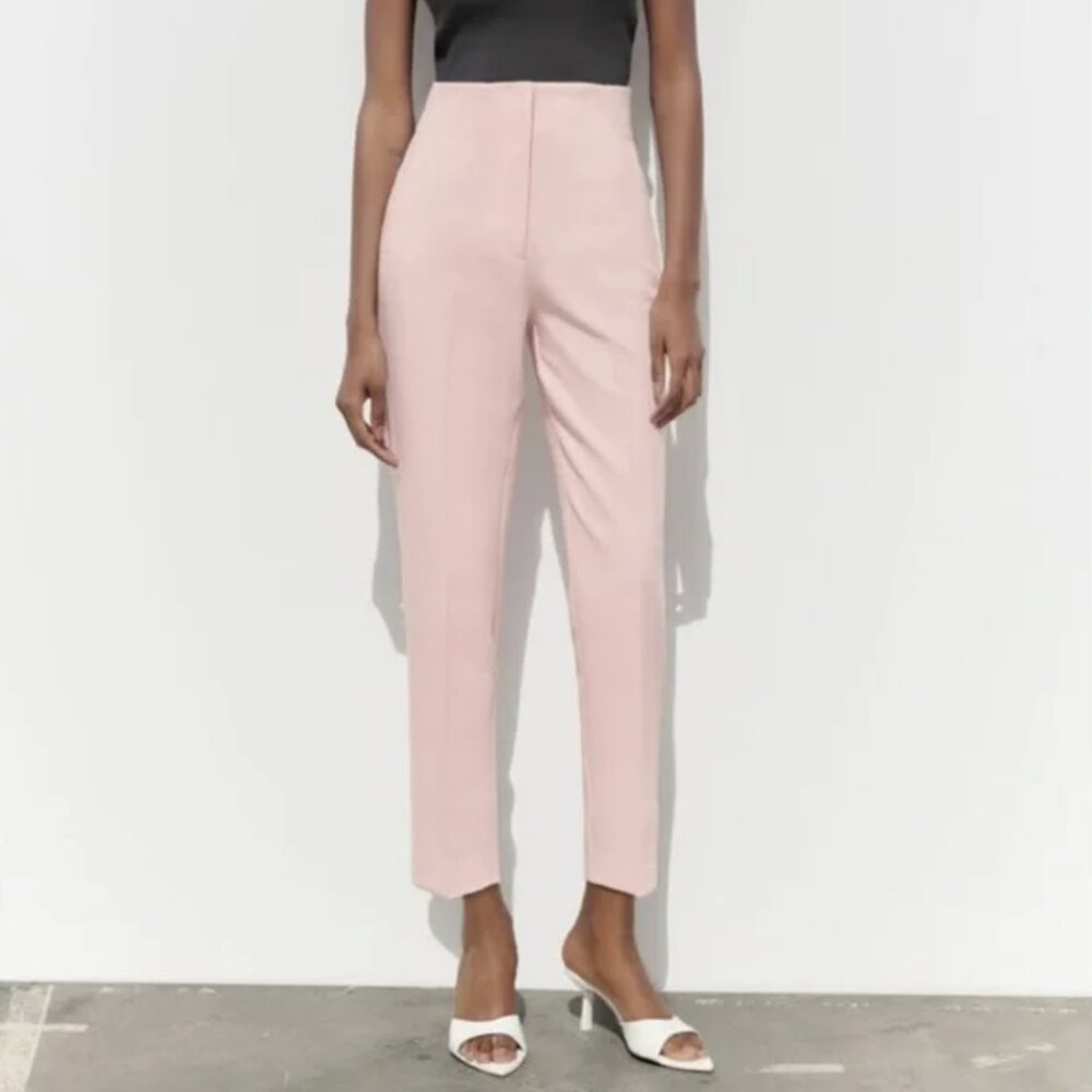 Zara darted light pink Women's Pants Small